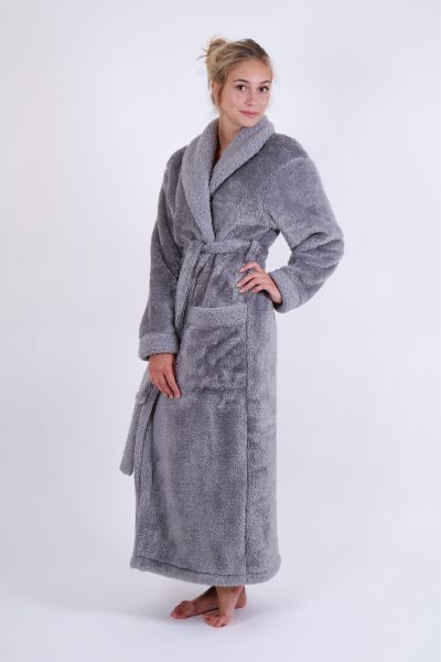 ALTA dlouhý unisex župan se šálovým límcem, Šedá, vel. XL, galerie